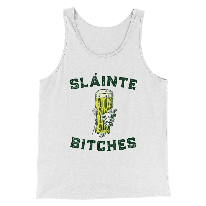 men clothing vintage t-shirt-Sláinte Bitches Men/Unisex Tank Top