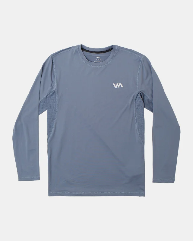 men clothing sporty jacket-Sport Vent Long Sleeve Tee - Blue Slate