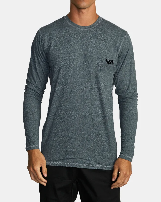 men clothing business suit-Sport Vent Long Sleeve Tee - Charcoal Heather