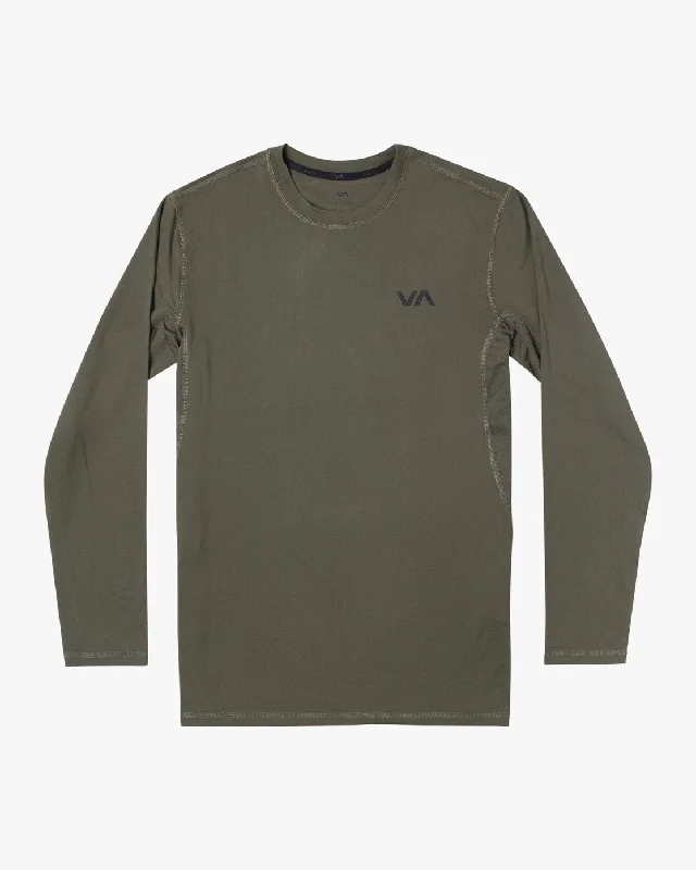 men clothing summer shirt-Sport Vent Long Sleeve Tee - Olive