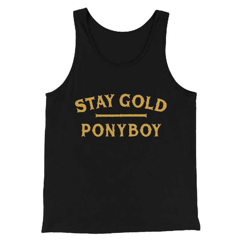 men clothing dress pants-Stay Gold Ponyboy Men/Unisex Tank Top