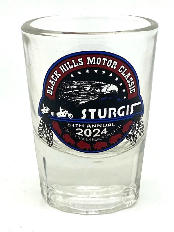 men clothing athletic jacket-Sturgis Official Heritage Heavy Shot Glass - 2024