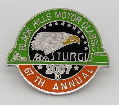 men clothing casual vest-Sturgis Official Heritage Pin - 2007