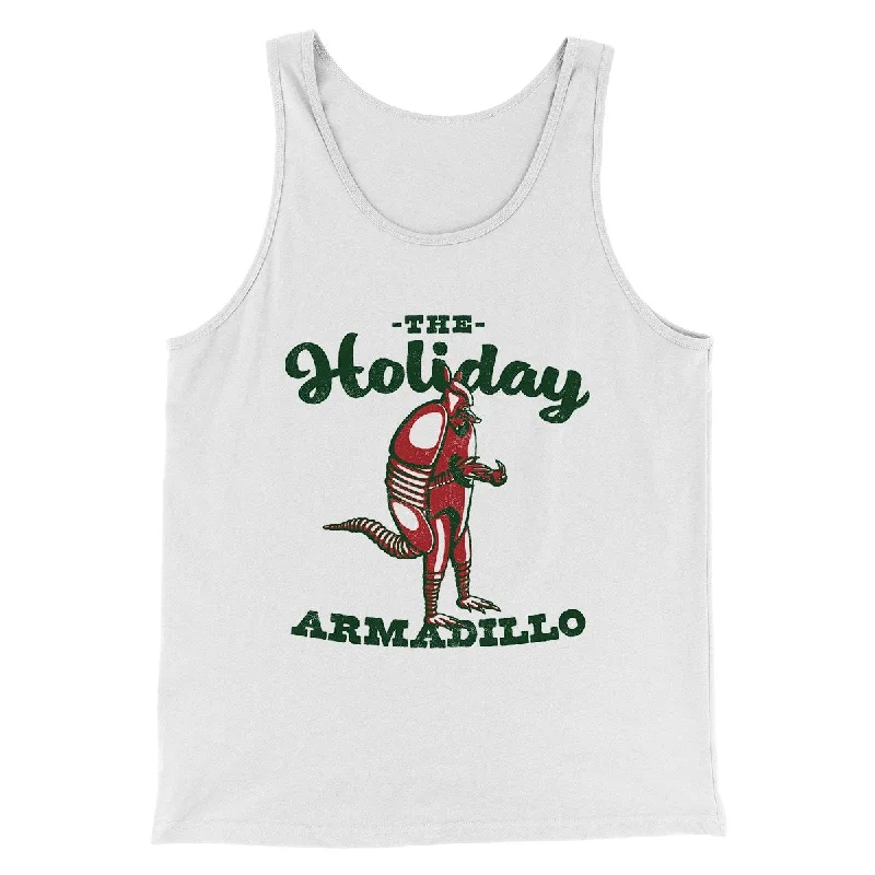 men clothing activewear hoodie-The Holiday Armadillo Men/Unisex Tank Top