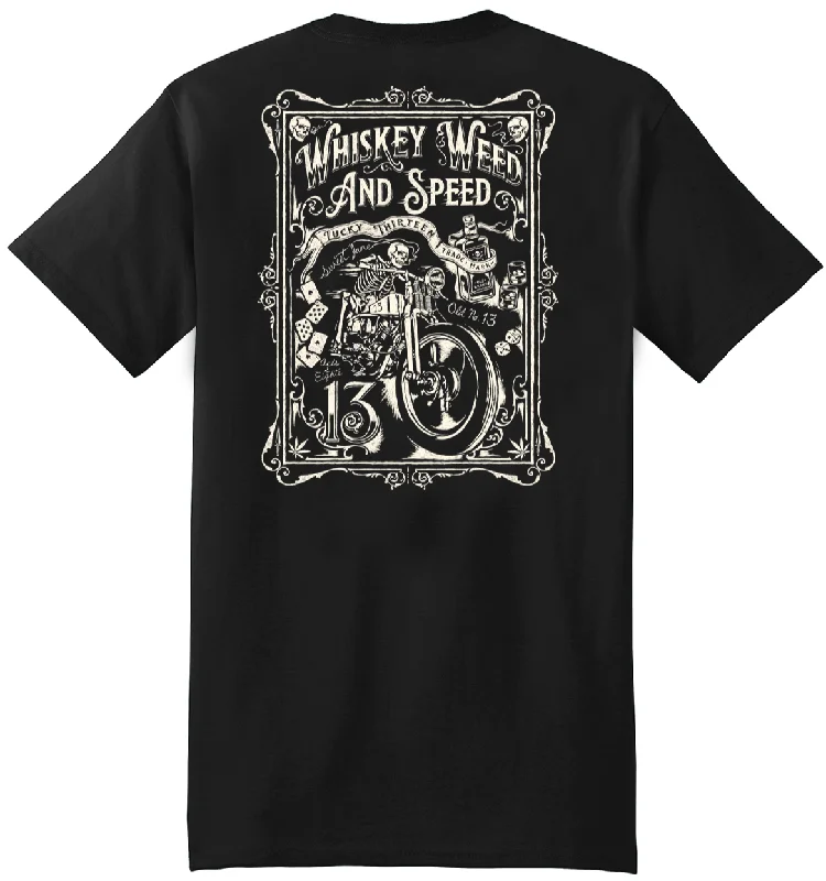 men clothing slim fit pants-The WHISKEY WEED & SPEED Classic Fit Tee