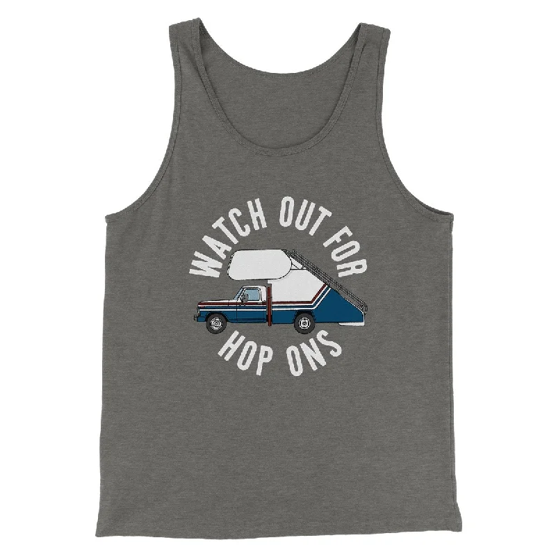 men clothing vest jacket-Watch Out For Hop-Ons Men/Unisex Tank Top