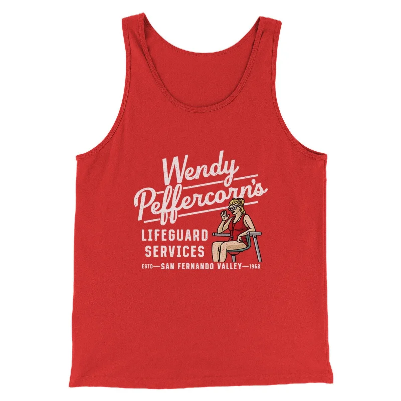 men clothing fleece vest-Wendy Peffercorn’s Lifeguard Services Men/Unisex Tank Top