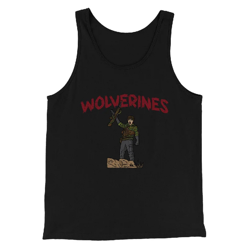 men clothing fleece jacket-Wolverines Funny Movie Men/Unisex Tank Top