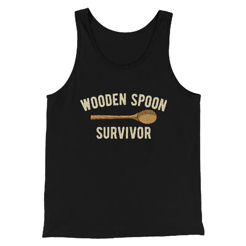 men clothing hoodie sweatshirt-Wooden Spoon Survivor Men/Unisex Tank Top