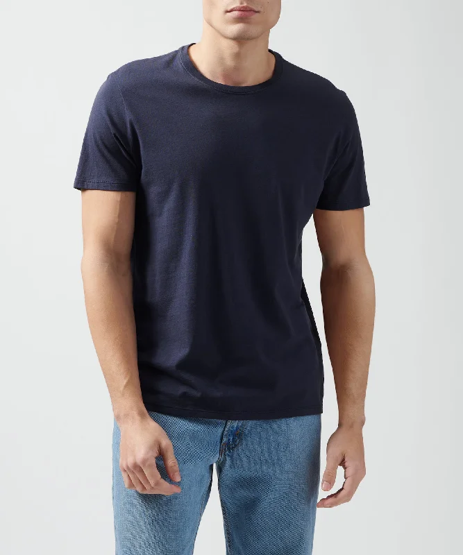 men clothing fleece-lined pants-Classic Jersey Crew Neck Tee - Midnight