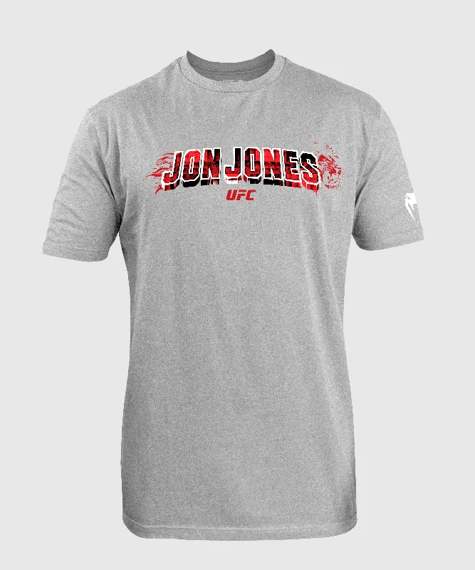 men clothing polo shirt-UFC Unrivaled by Venum Jon Jones Men’s T-Shirt - Heather Grey