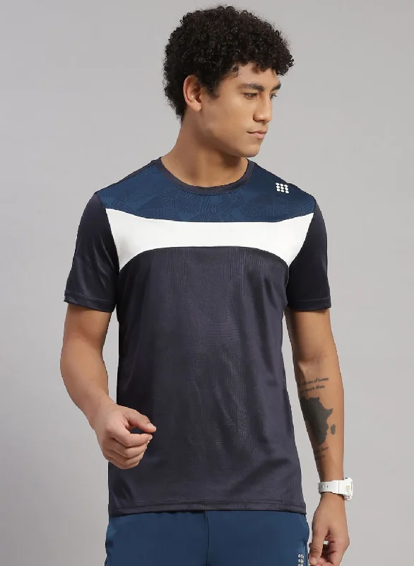 men clothing formal wear-Men Grey Solid T-Shirt