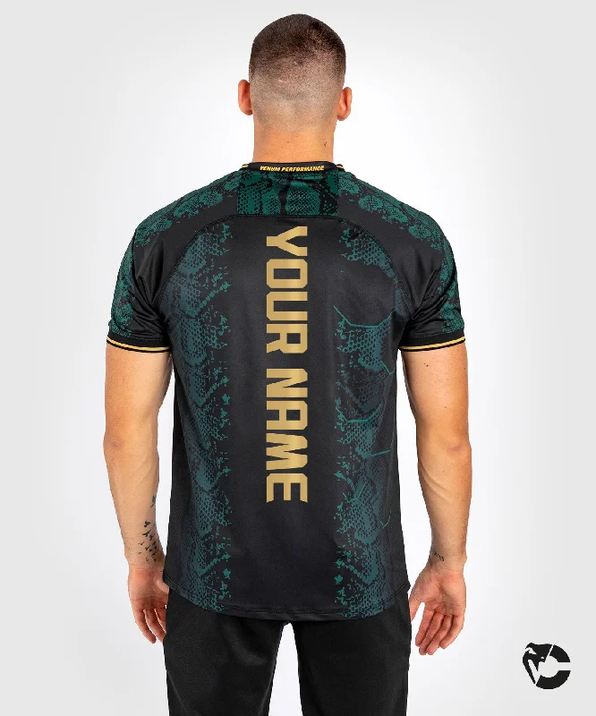 men clothing tank top-UFC Adrenaline by Venum Personalized Authentic Fight Night Men’s Jersey  - Emerald Edition -  Green/Black/Gold