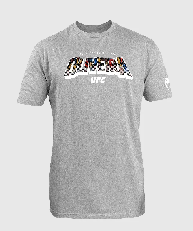 men clothing summer shirt-UFC Unrivaled by Venum Charles Oliveira Men’s T-Shirt - Heather Grey