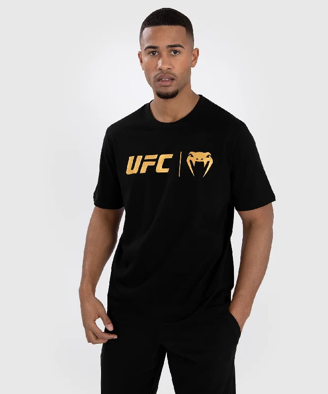 men clothing zip-up jacket-UFC Venum Classic  T-Shirt - Black/Gold