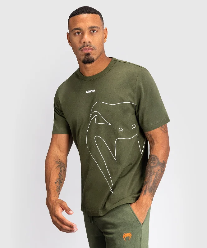 men clothing fleece vest-Venum Giant Connect T-Shirt - Army Green