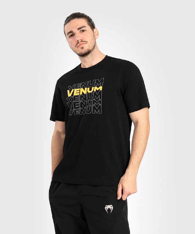 men clothing winter sweater-Venum Vertigo Men's Short Sleeve T-shirt - Black/Yellow