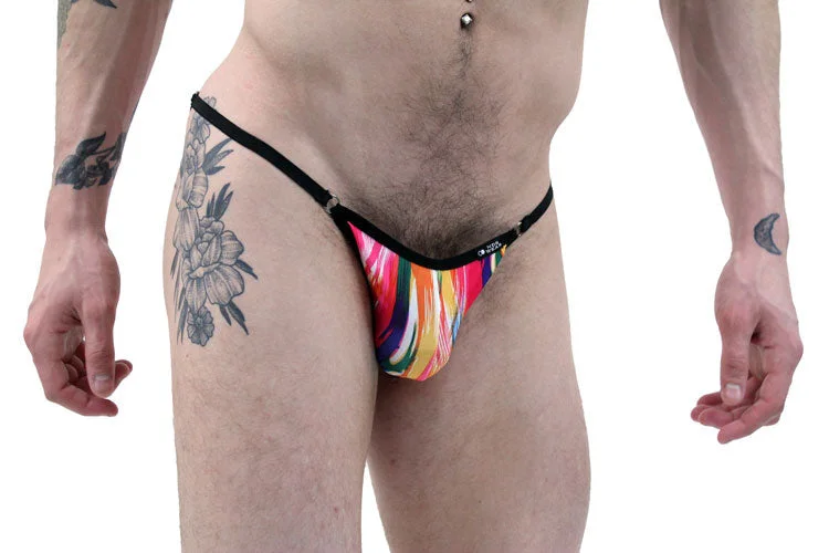 Brush Stroke Art String Bikini Brief Underwear