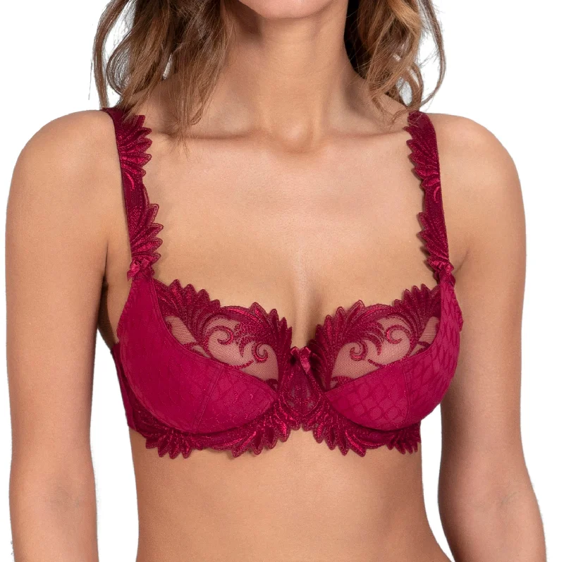 Empreinte Thalia Low Neck Wire Bra - Sangria Red