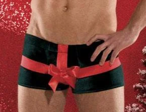 Christmas Present Mens Boxer Brief - Holiday Underwear Surprise