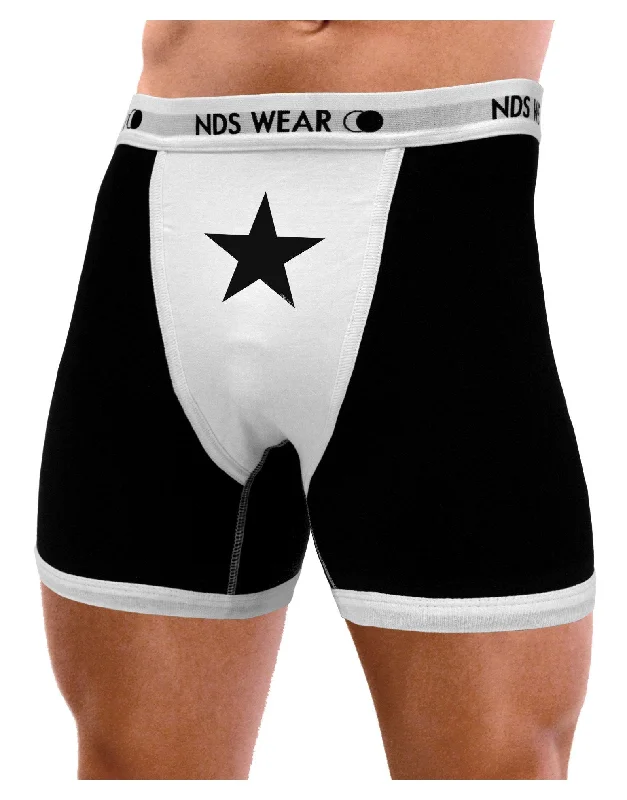 Black Star Mens Boxer Brief Underwear